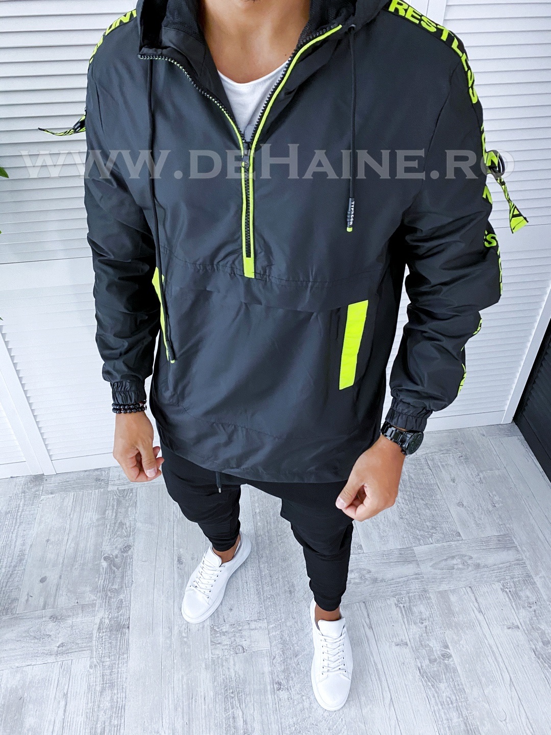 Geaca barbati de toamna neagra b2530 o6-5